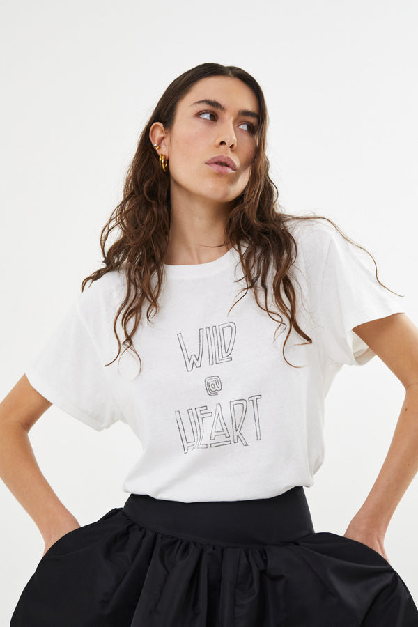 Ambla - Wild @heart t-shirt I Chalk    1 - Rabens Saloner - DK