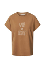 Ambla - Wild @heart t-shirt I Hazelnut Hazelnut XS 1 - Rabens Saloner - DK