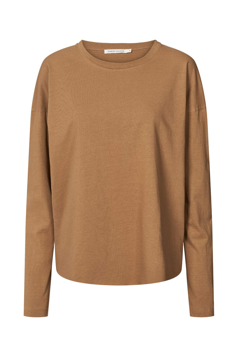 Lumiere - Vintage jersey long sleeve tee I Hazelnut Hazelnut XS  3 - Rabens Saloner - DK