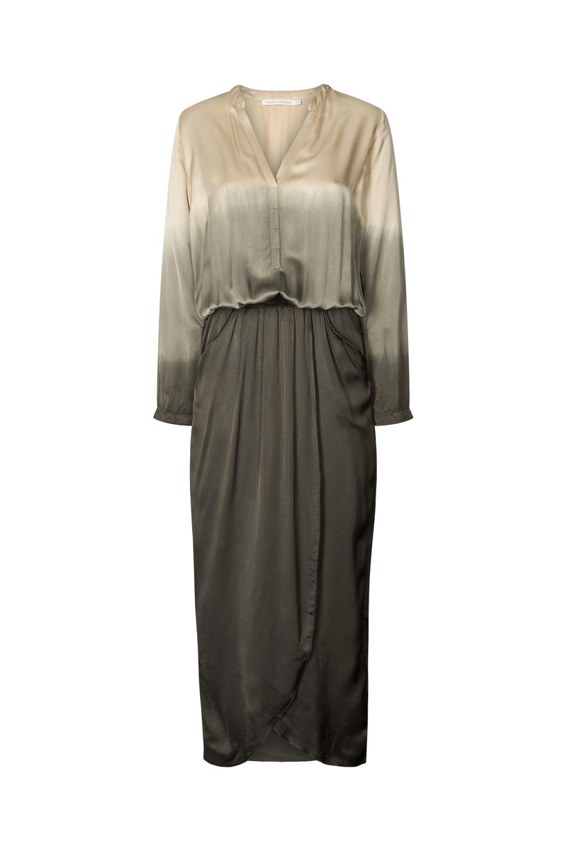 Vera - Flow wrap over dress I Sand combo Sand combo XS 3 - Rabens Saloner - DK