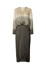 Vera - Flow wrap over dress I Sand combo Sand combo XS  3 - Rabens Saloner - DK