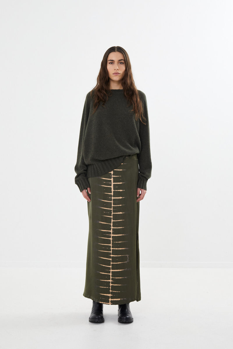 Cesilla - Spine split front skirt I Forrest combo 1 - Rabens Saloner - DK