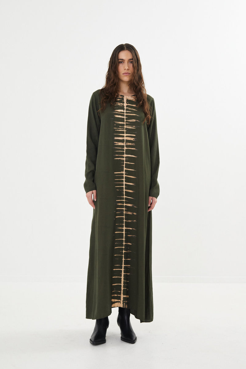 Lynett - Spine flared dress I Forrest combo    1 - Rabens Saloner - DK