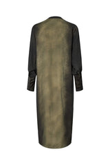 Amila - Graffiti shirt dress I Olive charcoal combo    4 - Rabens Saloner - DK