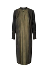 Amila - Graffiti shirt dress I Olive charcoal combo Olive charcoal combo XS  3 - Rabens Saloner - DK