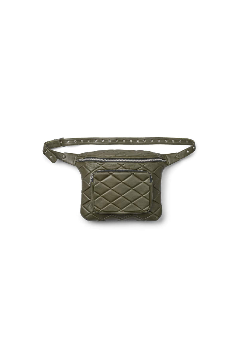 Lykkemai - Leather bum bag XXL I Army    1 - Rabens Saloner - DK