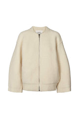 Sig - Sheep knit bomber jacket I Chalk    3 - Rabens Saloner - DK