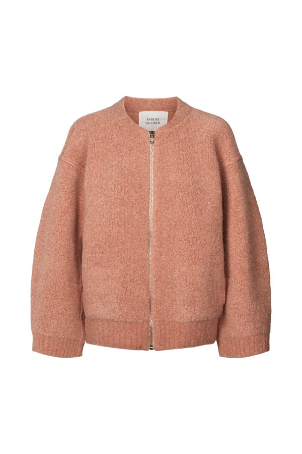 Sig - Sheep knit bomber jacket  I Peachy    1 - Rabens Saloner - DK