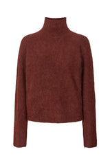 Hiam - Fluffy boxy sweater I Burgundy    1 - Rabens Saloner - DK