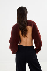 Adora - Fluffy arm warmer I Burgundy    2 - Rabens Saloner - DK