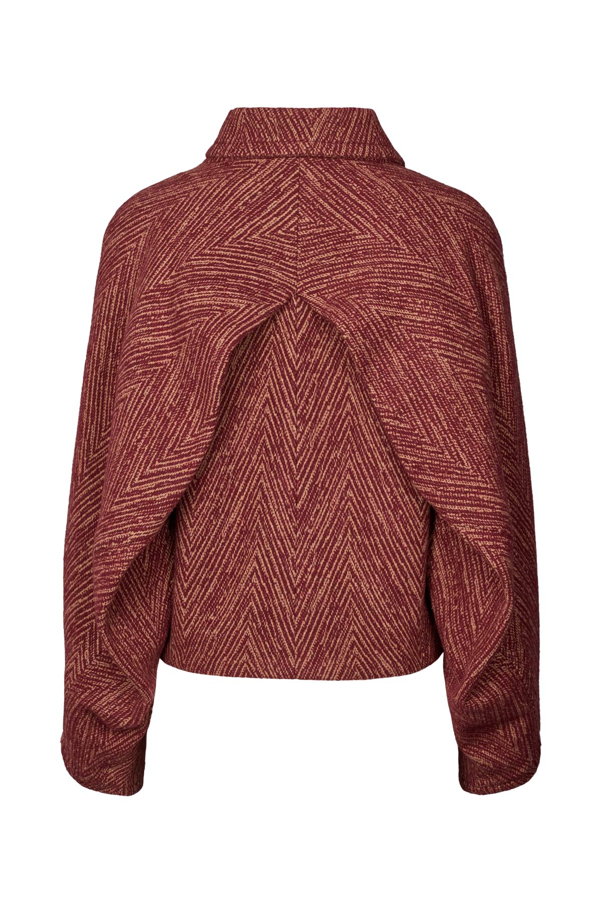 Lunna - Herringbone jacket I Burgundy combo 4 - Rabens Saloner - DK