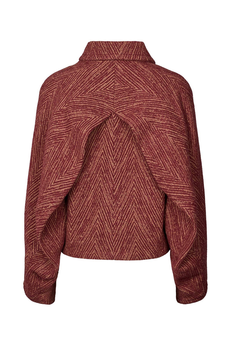 Lunna - Herringbone jacket I Burgundy combo    6 - Rabens Saloner - DK