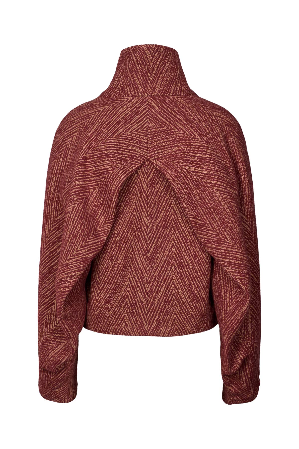 Lunna - Herringbone jacket I Burgundy combo 6 - Rabens Saloner - DK