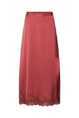 Lamim - Solid lacey skirt I Burgundy    2 - Rabens Saloner - DK