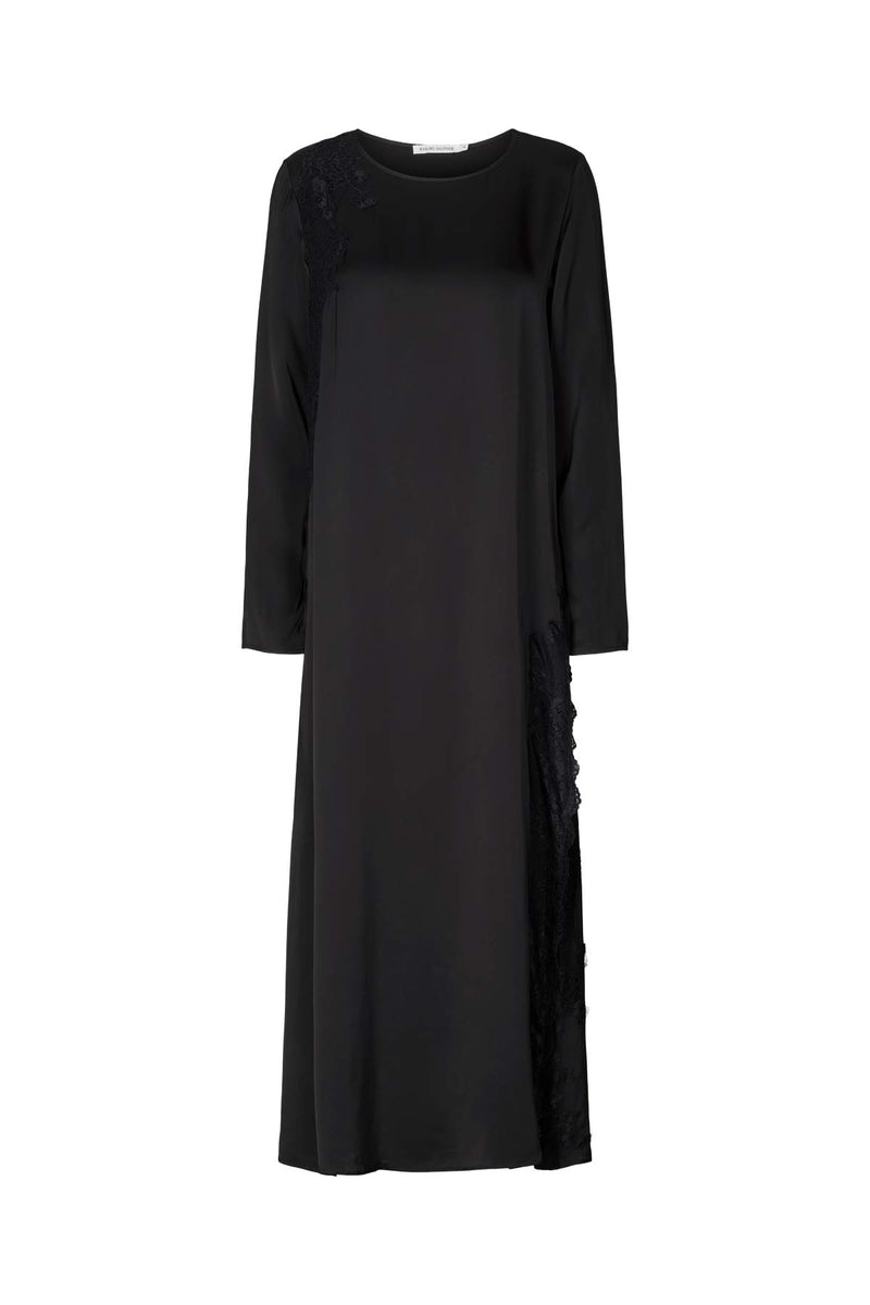 Annelie - Solid lacey dress  I Black    3 - Rabens Saloner - DK