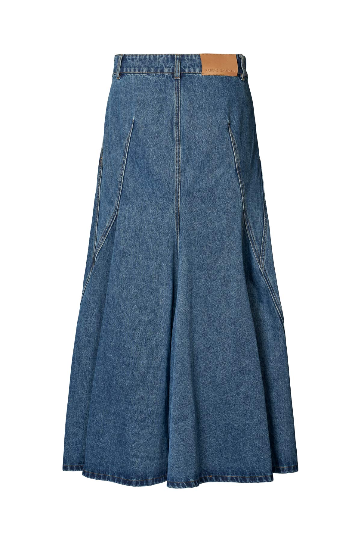 Henrike - Denim panelled skirt I Washed indigo 2 - Rabens Saloner - DK