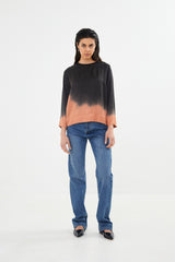 Herta - Coastal 3/4 sleeve top I Black peachy combo    1 - Rabens Saloner - DK