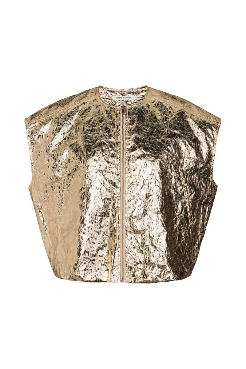 Romy - Cracked metal top I Gold Gold XS/S  3 - Rabens Saloner - DK