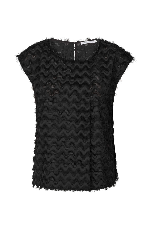 Sanga - Feathery top  I Black    2 - Rabens Saloner - DK