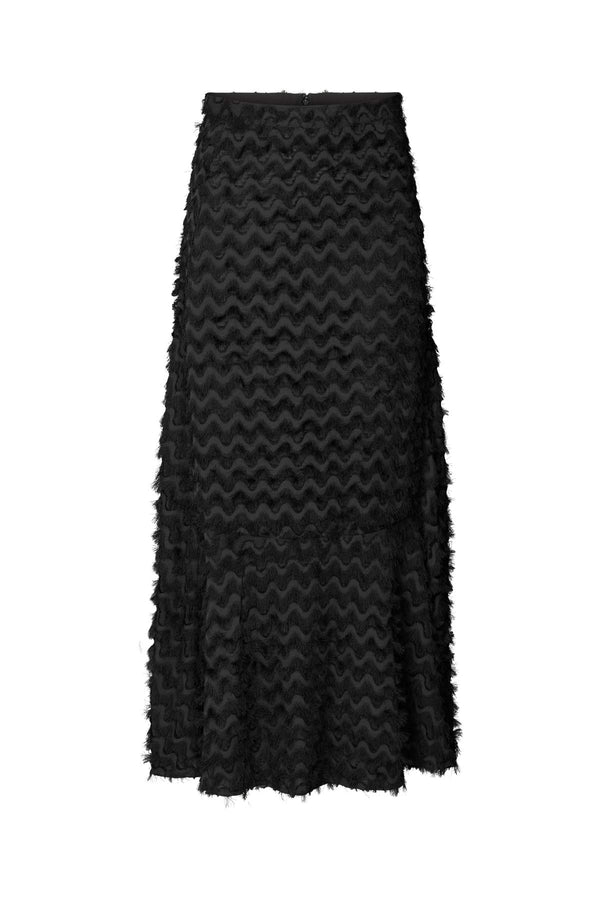 Selilja - Feathery skirt  I Black    1 - Rabens Saloner - DK