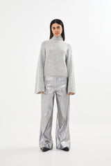 Inja - Antique silver wide leg pants I Antique silver    2 - Rabens Saloner - DK