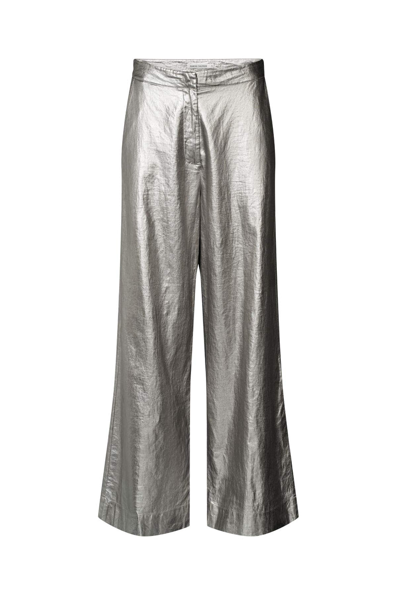 Inja - Antique silver wide leg pants I Antique silver Antique silver XXS  4 - Rabens Saloner - DK