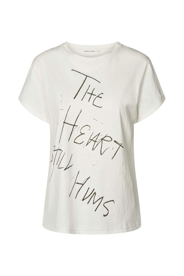 Ambla - Heartbeat T shirt  I Chalk    1 - Rabens Saloner - DK