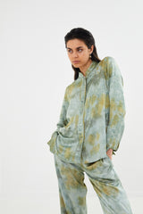 Isabelle - Mixture shirt jacket I Seaweed combo    4 - Rabens Saloner - DK