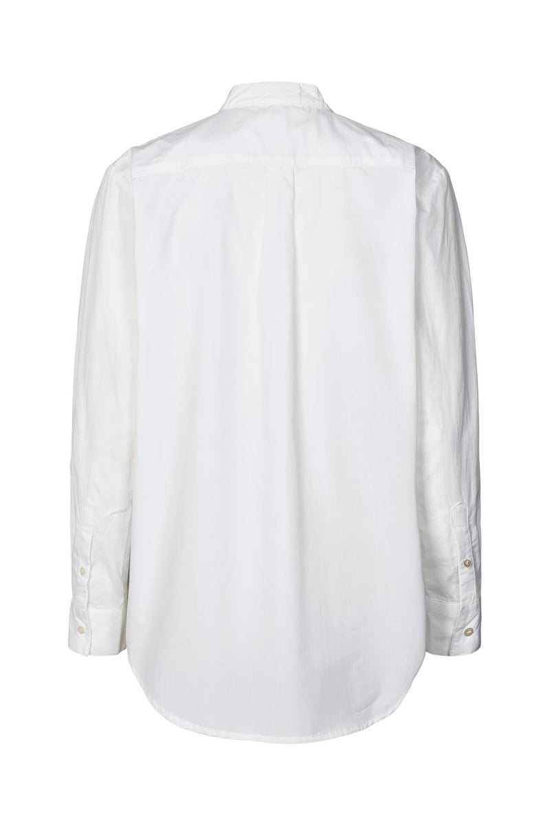 Jori - Poplin grandad shirt I White    4 - Rabens Saloner - DK