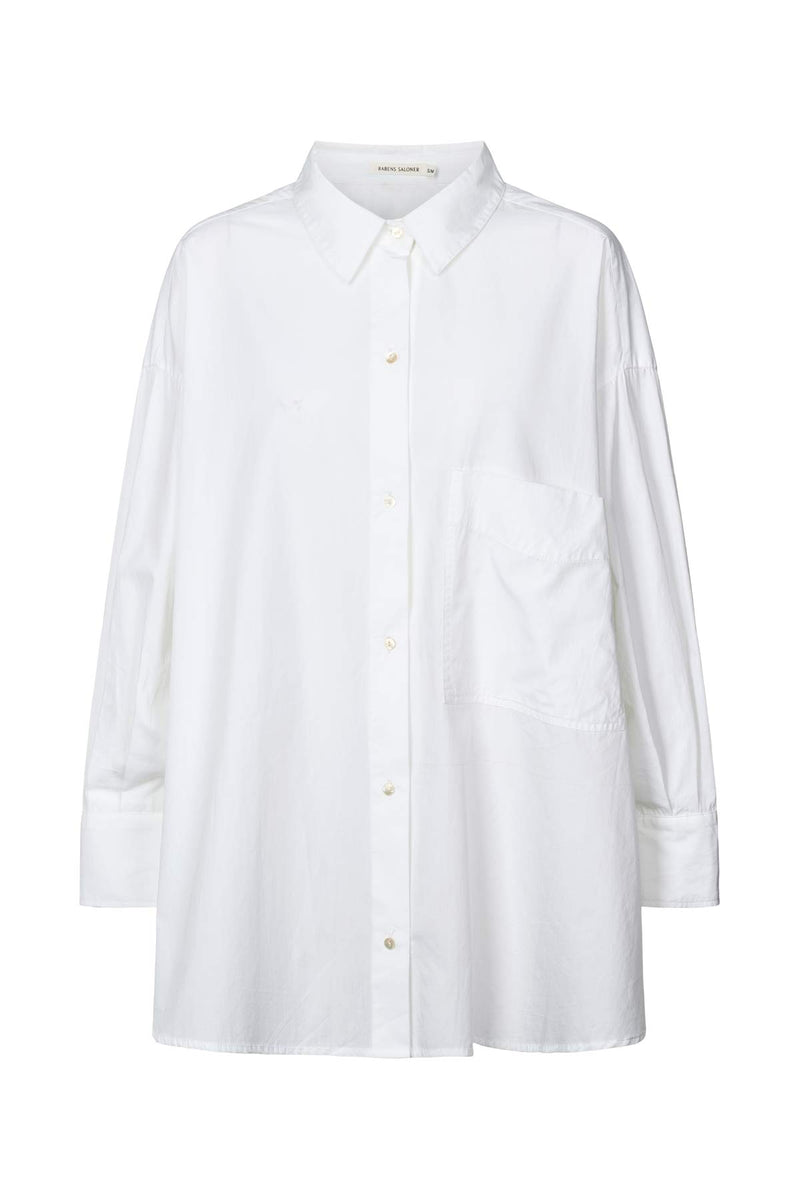 Noah - Poplin oversized shirt  I White    1 - Rabens Saloner - DK