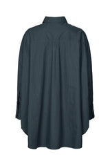 Noah - Poplin oversized shirt I Dark navy 2 - Rabens Saloner - DK