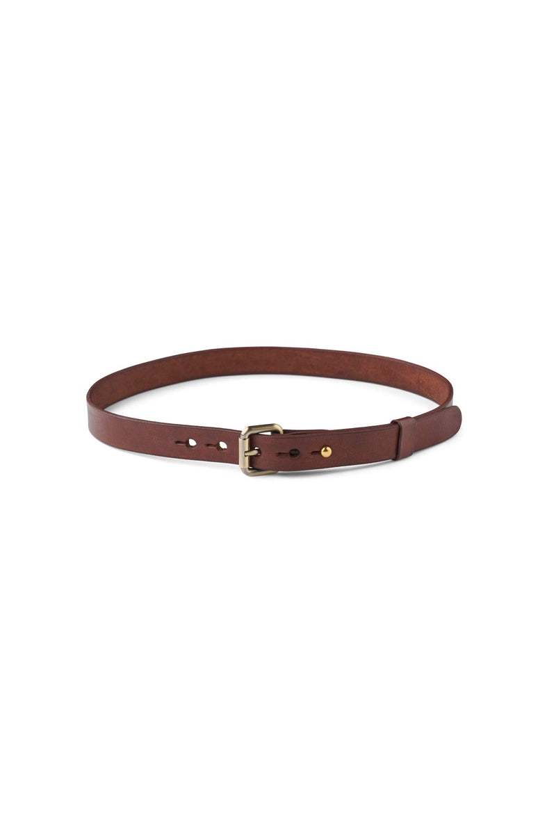 Adelka - Leather slim belt I Cognac Cognac 70 3 - Rabens Saloner - DK