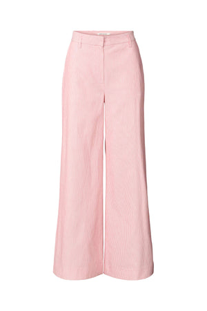 Zoe - Striped tailoring wide leg pants I Pink stripe Pink stripe XS 4 - Rabens Saloner - DK