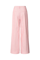 Zoe - Striped tailoring wide leg pants I Pink stripe 5 - Rabens Saloner - DK