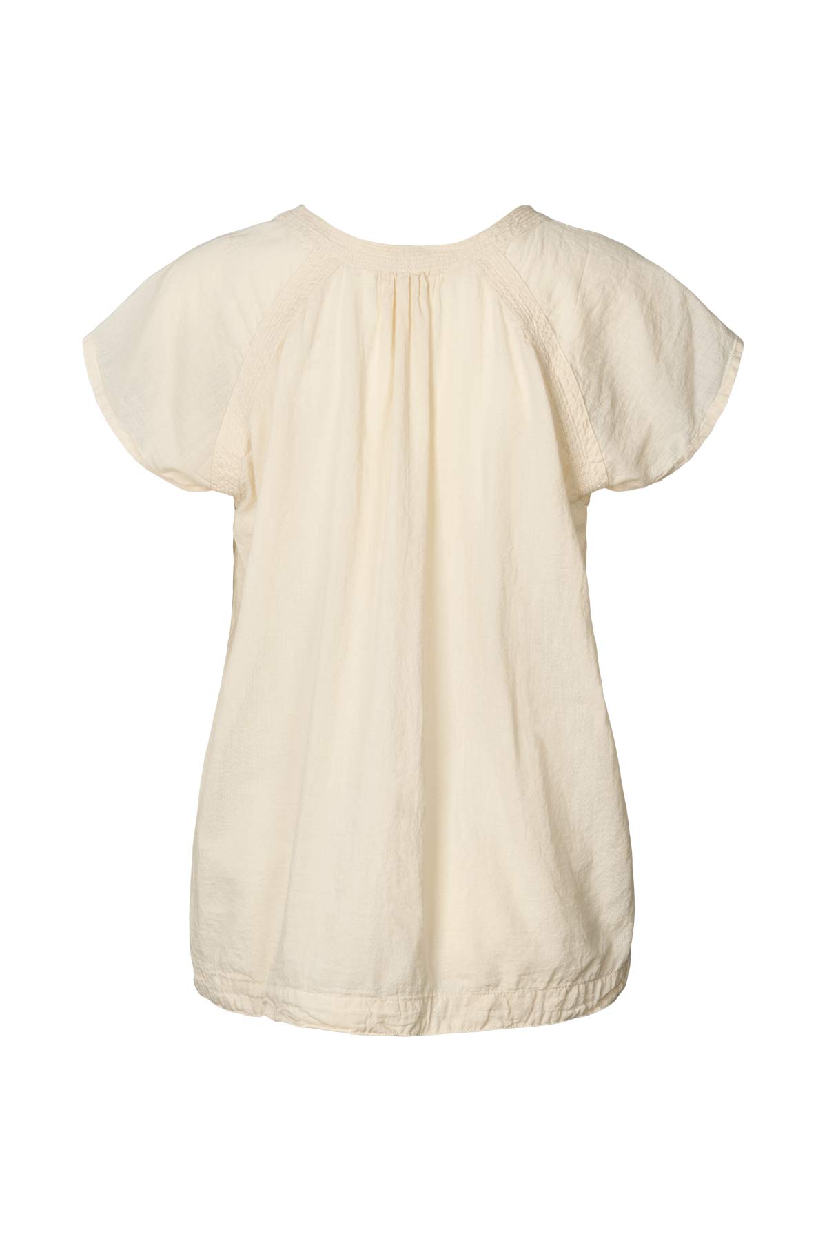 Dipsy - Cotton V-neck top I Sandstone 3 - Rabens Saloner - DK