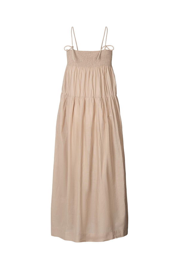 Dodo - Cotton smock tier dress I Caramel 2 - Rabens Saloner - DK