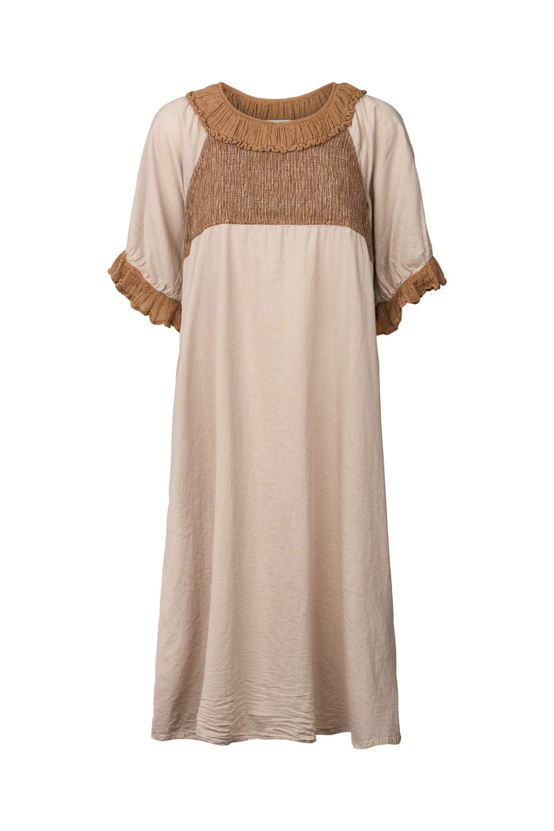 Dortia - Cotton short angel dress I Caramel Caramel XS 1 - Rabens Saloner - DK