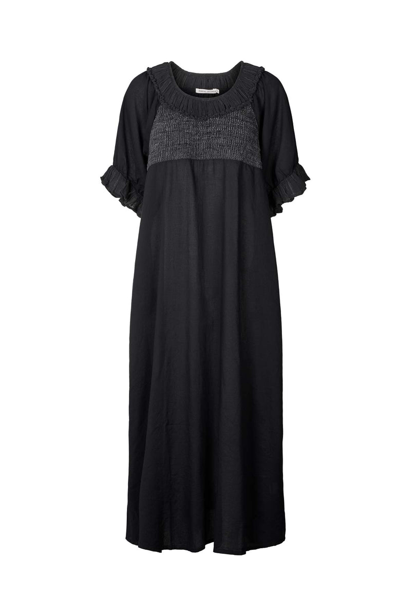 Dorothea - Cotton long angel dress I Black Black XS 1 - Rabens Saloner - DK