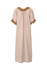 Dorothea - Cotton long angel dress I Caramel 4 - Rabens Saloner - DK