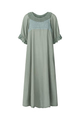 Dorothea - Cotton long angel dress I Sage Sage XS 1 - Rabens Saloner - DK