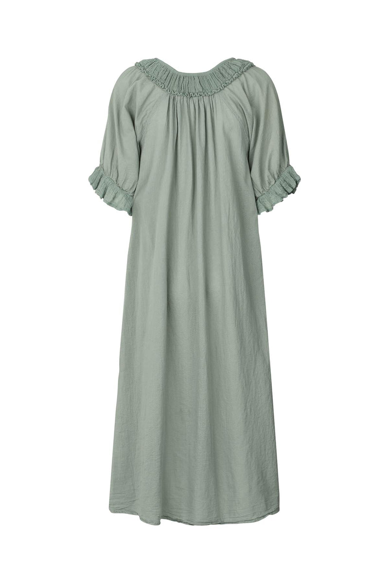 Dorothea - Cotton long angel dress I Sage 2 - Rabens Saloner - DK