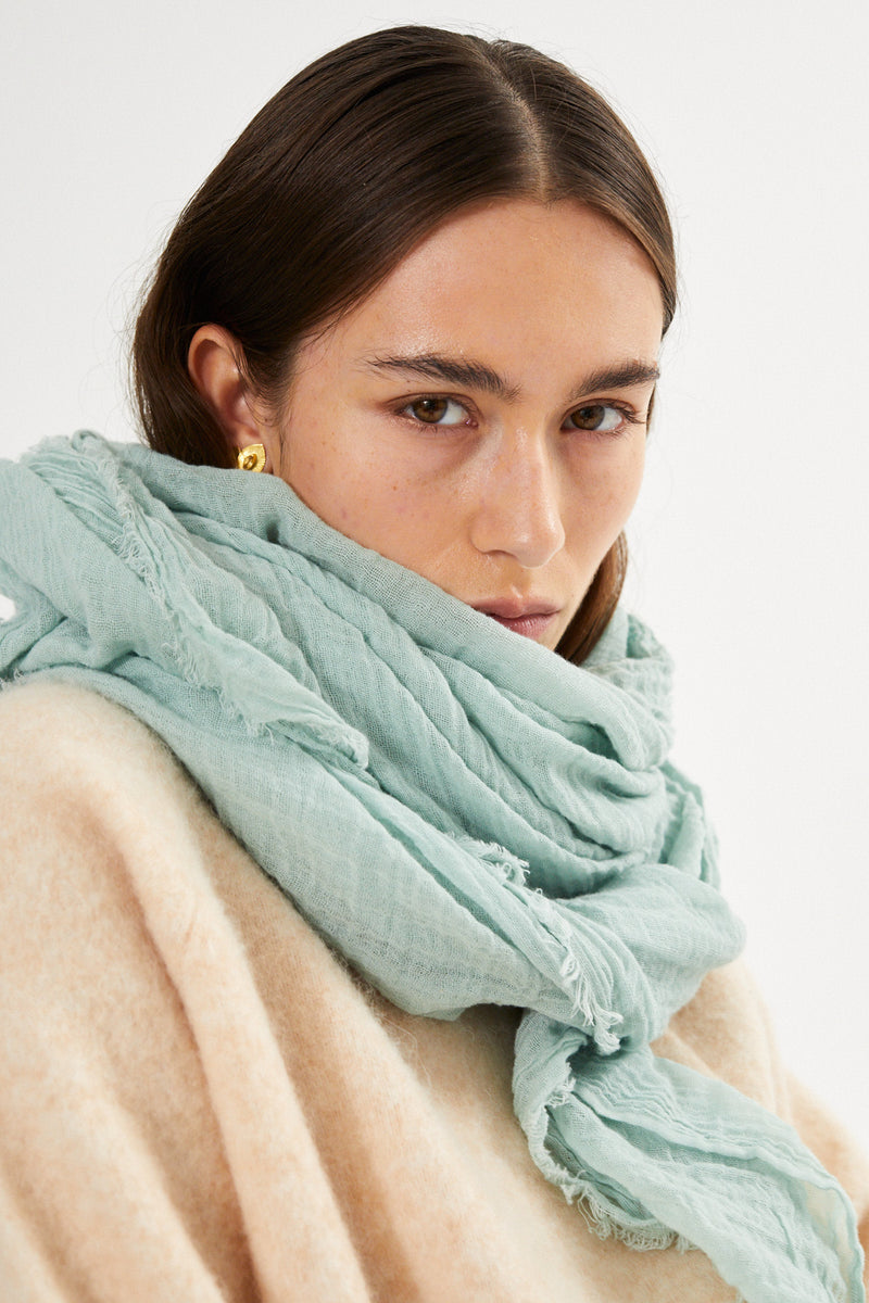 Dorde - Cotton gauze scarf I Sandstone 2 - Rabens Saloner - DK