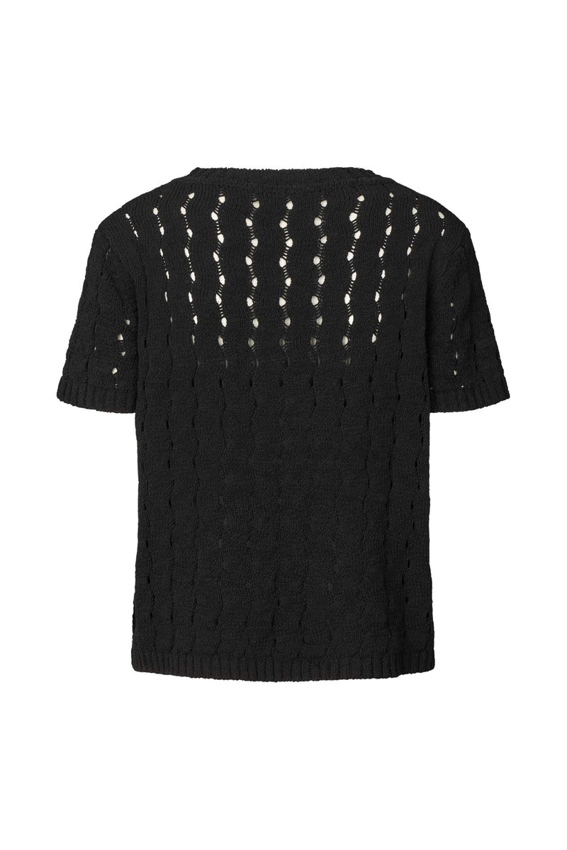 Bernie - Trail knit t-shirt I Black 2 - Rabens Saloner - DK