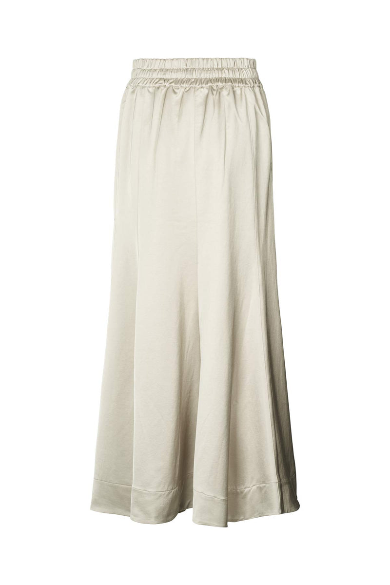 Parel - Techno drape flared skirt I Oyster 2 - Rabens Saloner - DK