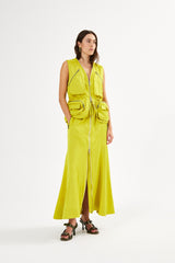 Parel - Techno drape flared skirt I Oyster 3 - Rabens Saloner - DK