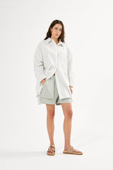 Nata - Canvas light shorts I Grey cloud 3 - Rabens Saloner - DK