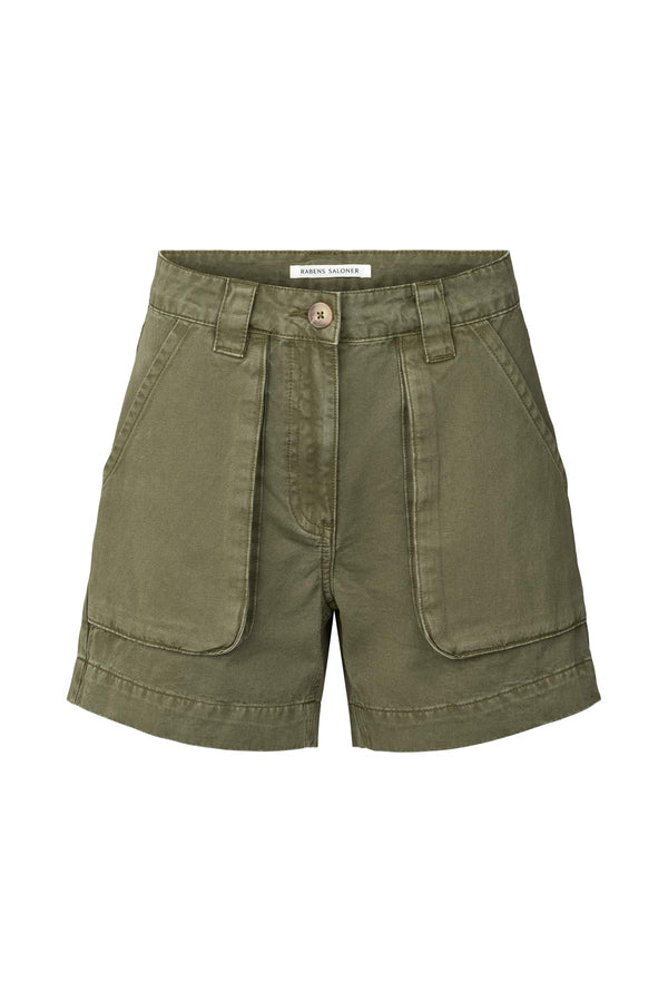 Nata - Canvas light shorts I Deep green Deep green XS 1 - Rabens Saloner - DK