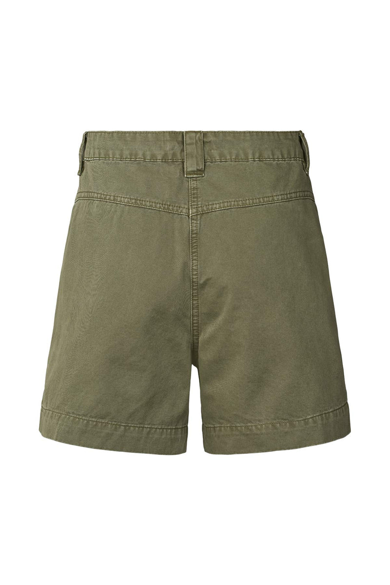 Nata - Canvas light shorts I Deep green 2 - Rabens Saloner - DK