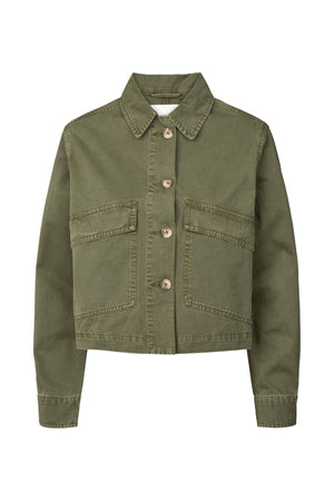 Neva - Canvas light short jacket I Deep green Deep green XS 1 - Rabens Saloner - DK