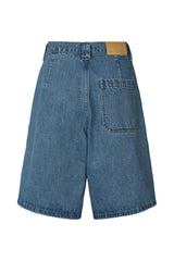 Raha - Denim wide shorts I Washed indigo 4 - Rabens Saloner - DK